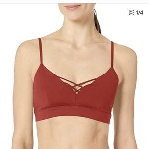 ALO Yoga Interlace Bra in Red Size Small